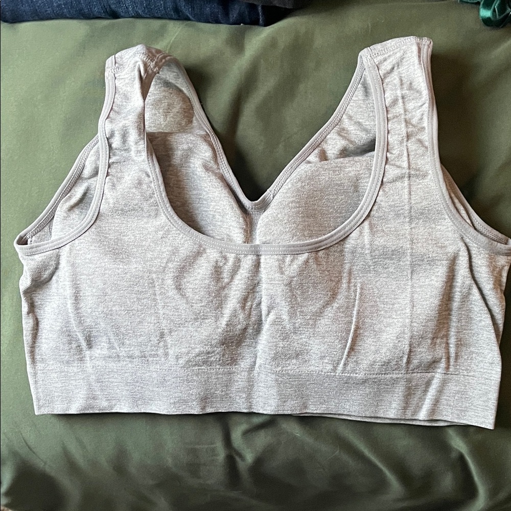 IZOD Light Gray Sports Bra - Picture 2 of 3